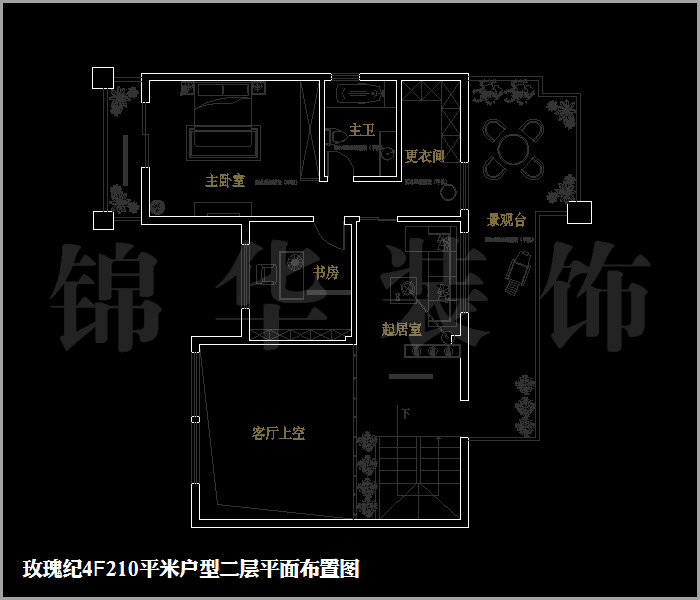 融僑中央花園玫瑰紀四樓215平米 戶型