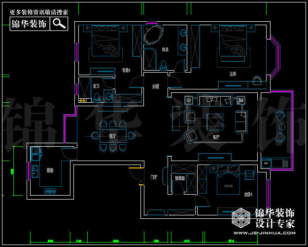 天正濱江F2戶(hù)型187平米 戶(hù)型